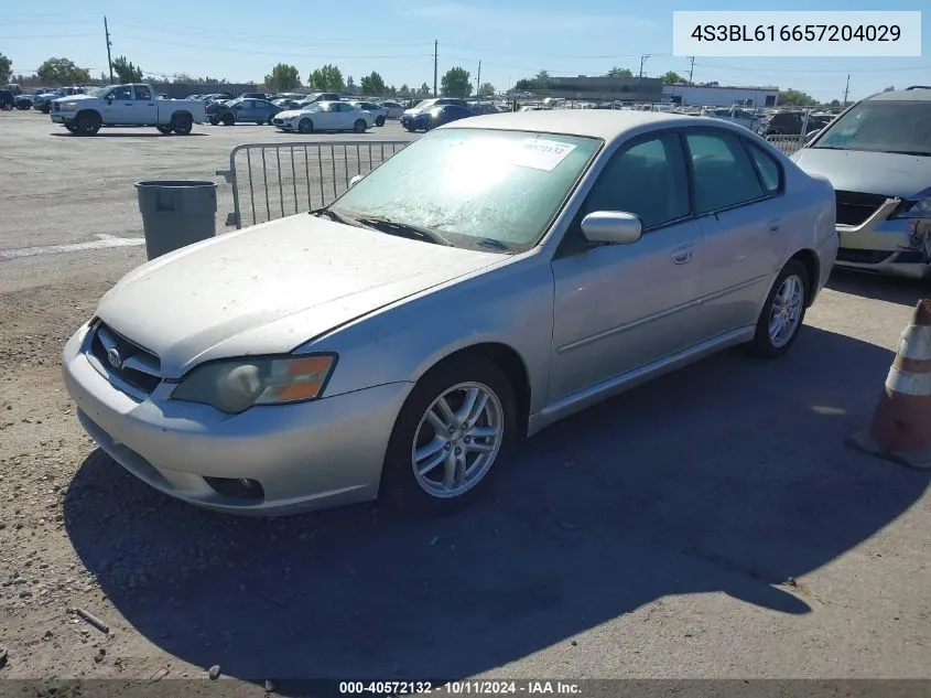 2005 Subaru Legacy 2.5I VIN: 4S3BL616657204029 Lot: 40572132