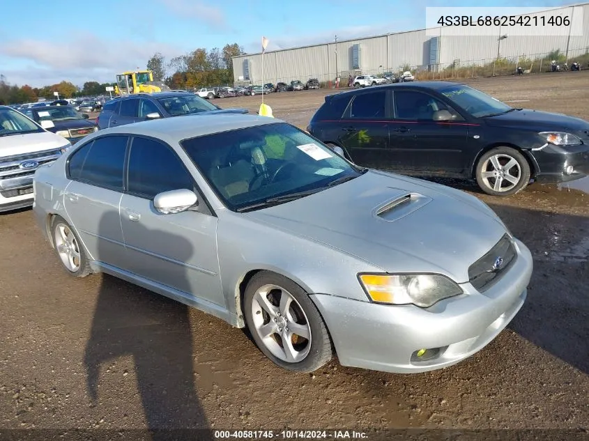 2005 Subaru Legacy 2.5Gt VIN: 4S3BL686254211406 Lot: 40581745