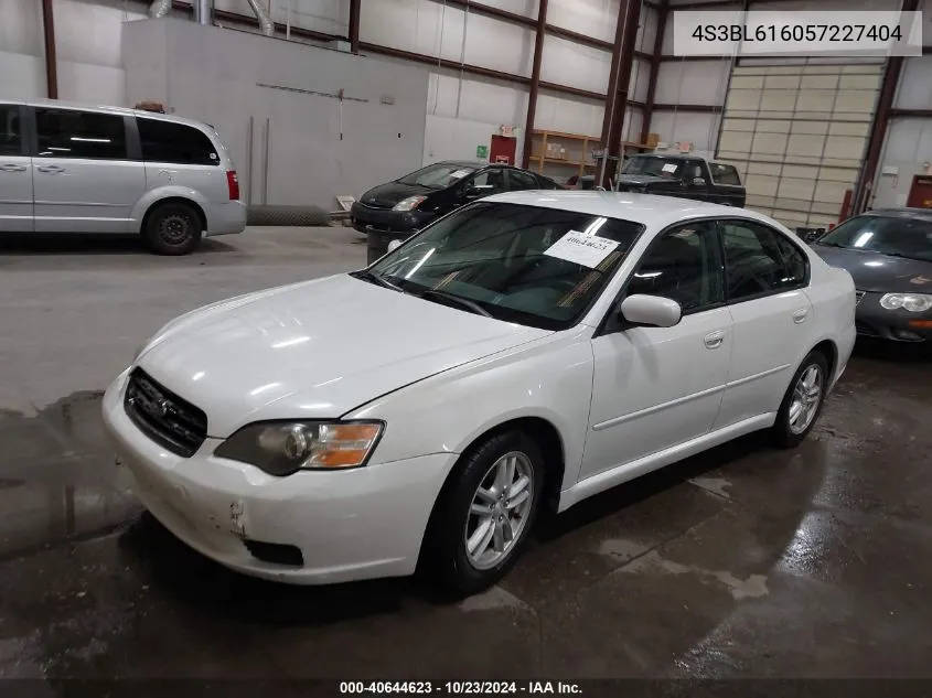 2005 Subaru Legacy 2.5I VIN: 4S3BL616057227404 Lot: 40644623