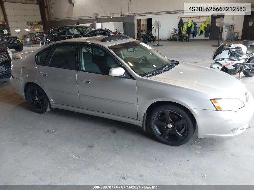 2006 Subaru Legacy 2.5I VIN: 4S3BL626667212583 Lot: 39878774