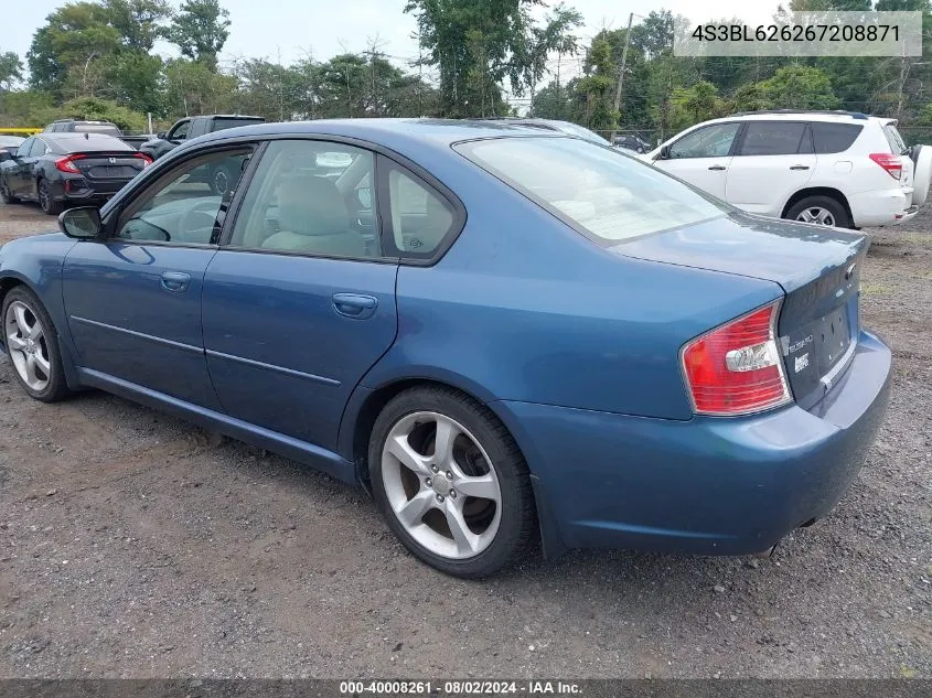 4S3BL626267208871 2006 Subaru Legacy 2.5I/2.5I Limited