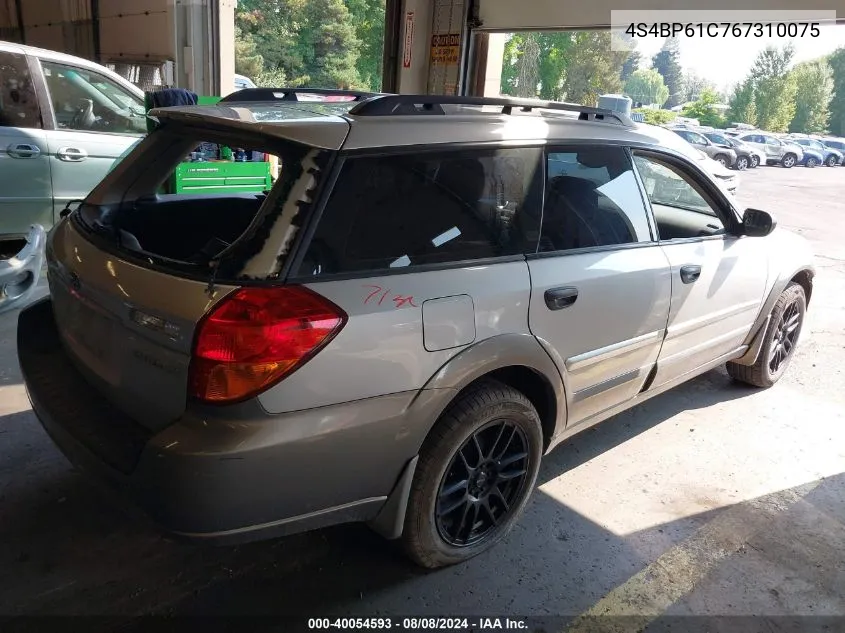 4S4BP61C767310075 2006 Subaru Outback 2.5I