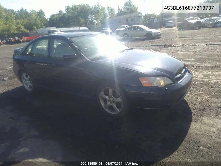 2007 Subaru Legacy 2.5I VIN: 4S3BL616877213737 Lot: 39589106