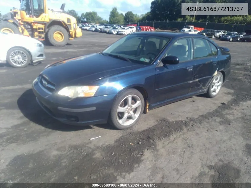 2007 Subaru Legacy 2.5I VIN: 4S3BL616877213737 Lot: 39589106