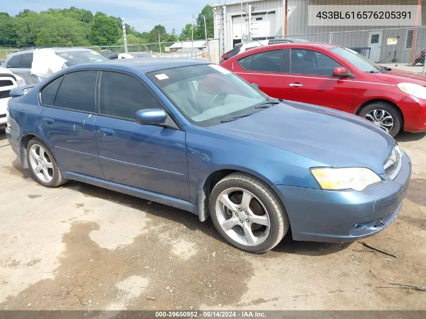 2007 Subaru Legacy 2.5I VIN: 4S3BL616576205391 Lot: 39650952