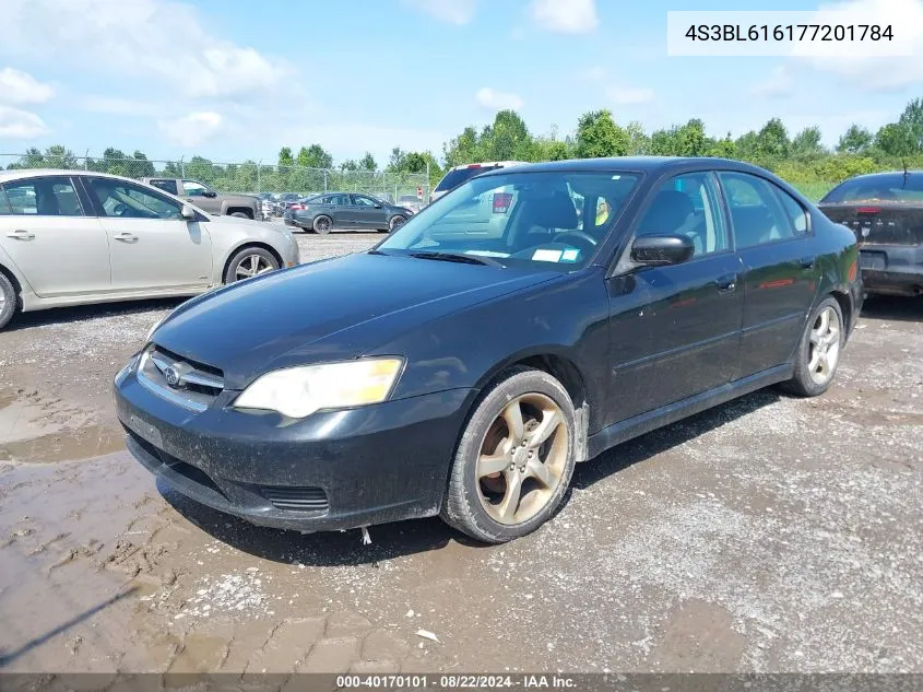 2007 Subaru Legacy 2.5I VIN: 4S3BL616177201784 Lot: 40170101