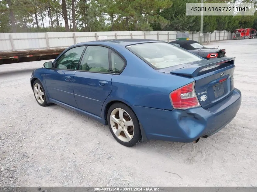 2007 Subaru Legacy 2.5I VIN: 4S3BL616977211043 Lot: 40312610