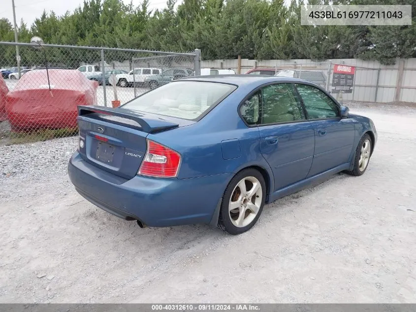 4S3BL616977211043 2007 Subaru Legacy 2.5I