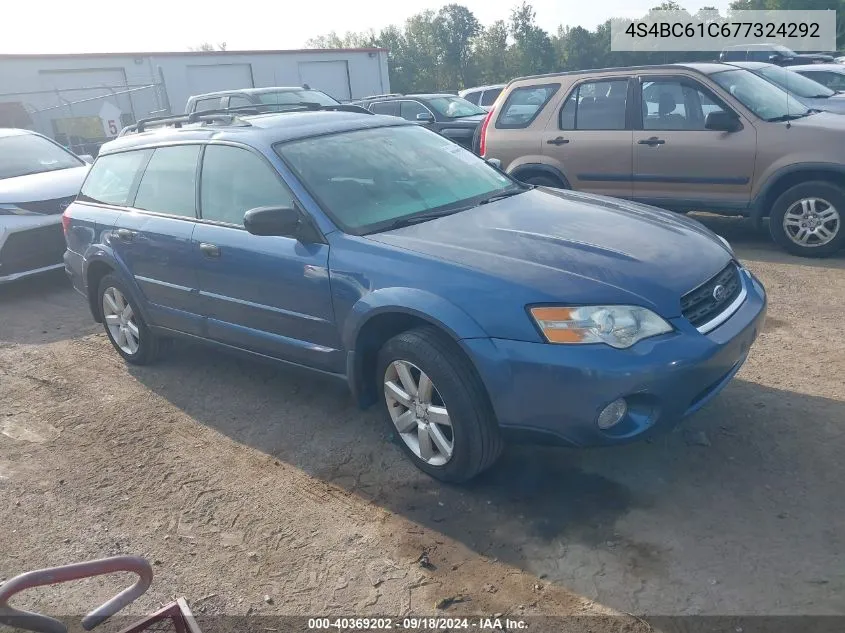 2007 Subaru Legacy VIN: 4S4BC61C677324292 Lot: 40369202