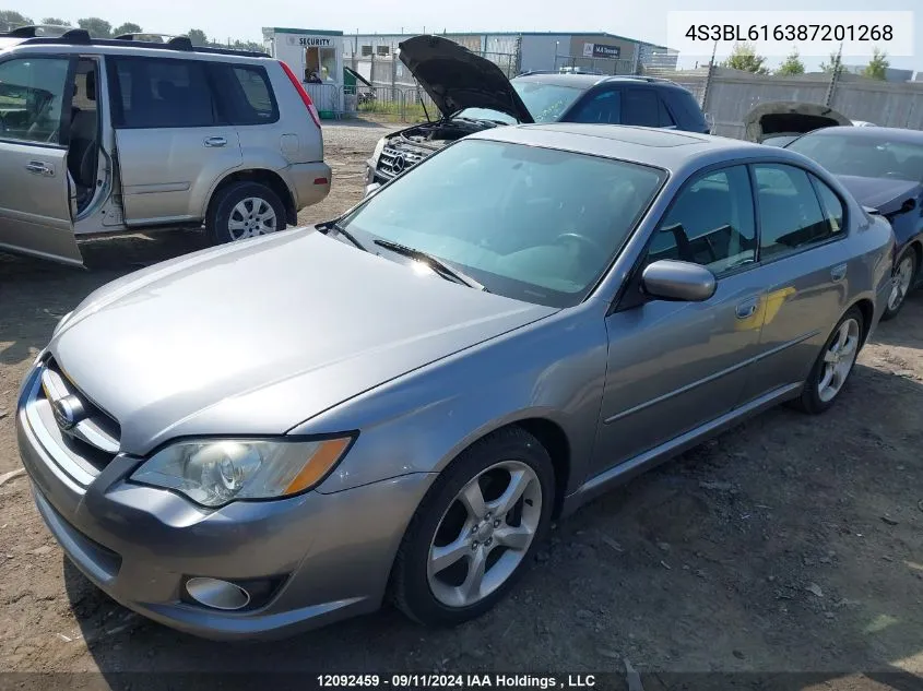 2008 Subaru Legacy VIN: 4S3BL616387201268 Lot: 12092459