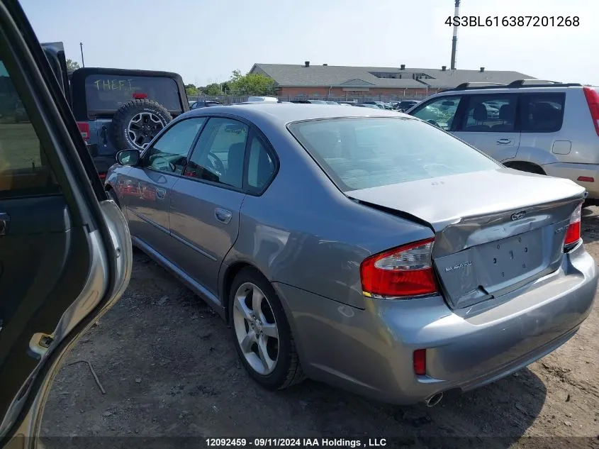 2008 Subaru Legacy VIN: 4S3BL616387201268 Lot: 12092459