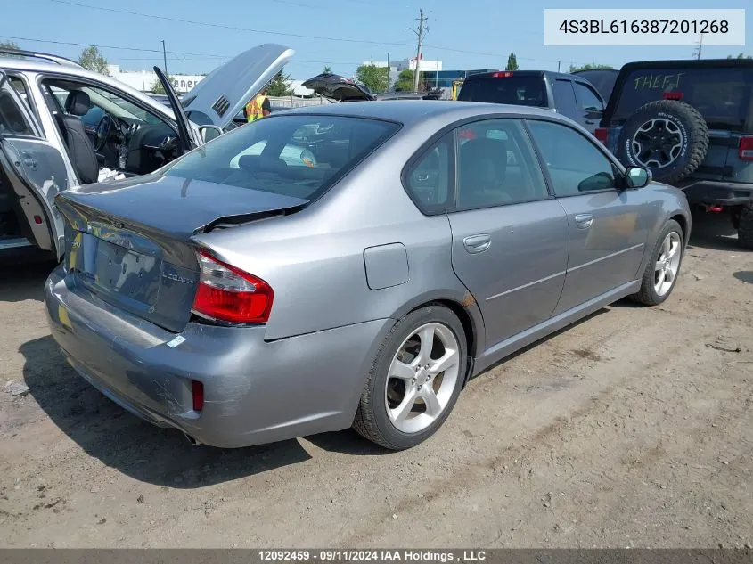 2008 Subaru Legacy VIN: 4S3BL616387201268 Lot: 12092459