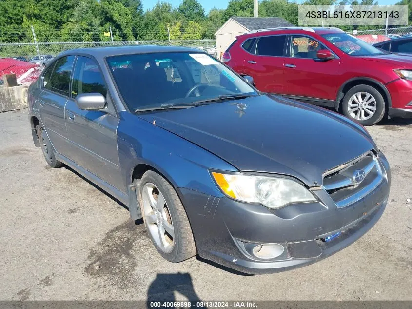 2008 Subaru Legacy 2.5I VIN: 4S3BL616X87213143 Lot: 40069898