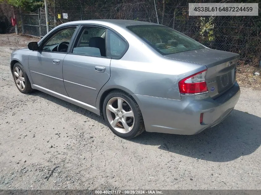 4S3BL616487224459 2008 Subaru Legacy 2.5I