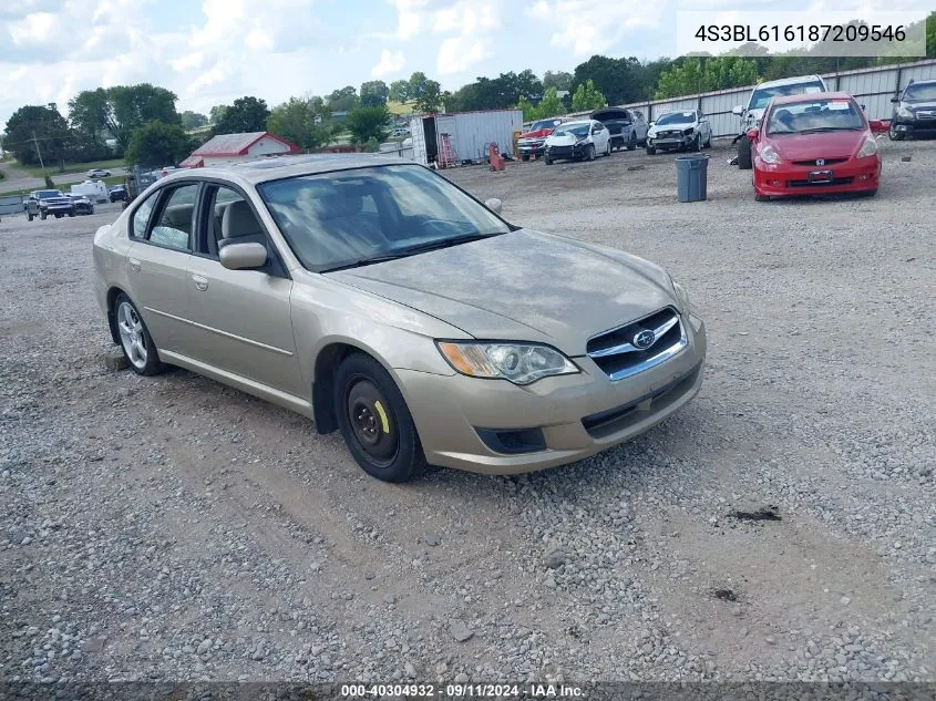 4S3BL616187209546 2008 Subaru Legacy 2.5I