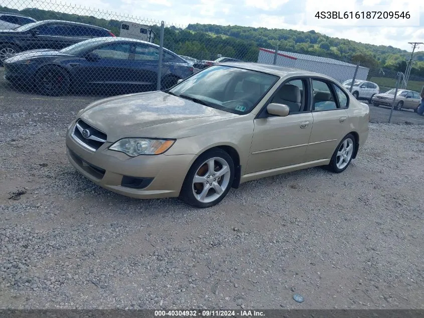 2008 Subaru Legacy 2.5I VIN: 4S3BL616187209546 Lot: 40304932