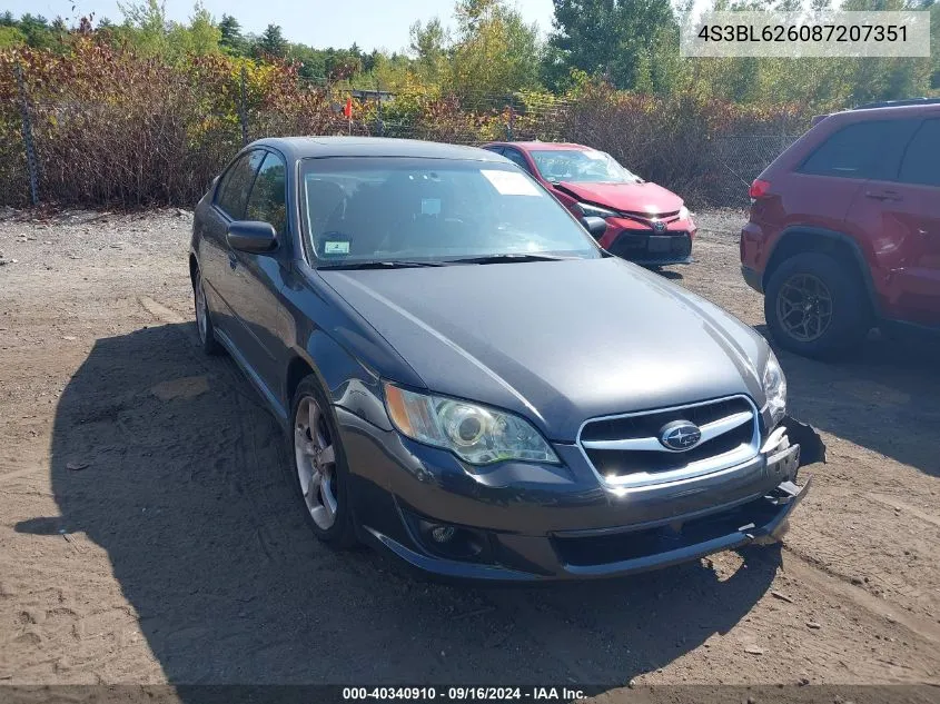 2008 Subaru Legacy 2.5I Limited VIN: 4S3BL626087207351 Lot: 40340910