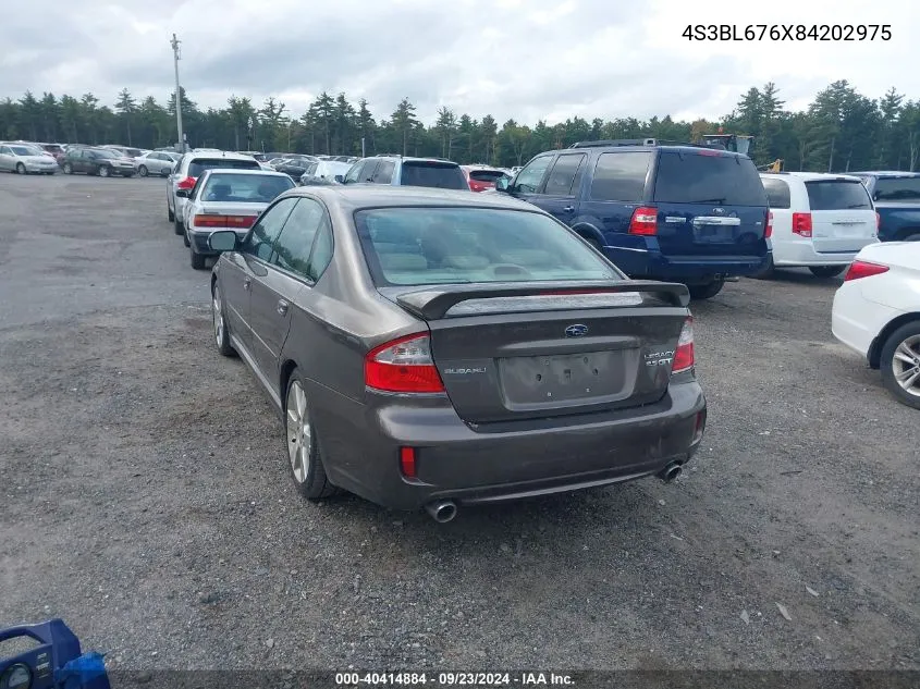 2008 Subaru Legacy 2.5Gt Limited VIN: 4S3BL676X84202975 Lot: 40414884