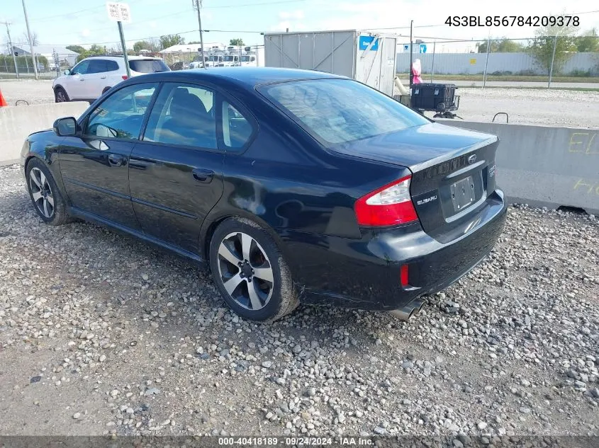 2008 Subaru Legacy 3.0R Limited VIN: 4S3BL856784209378 Lot: 40418189