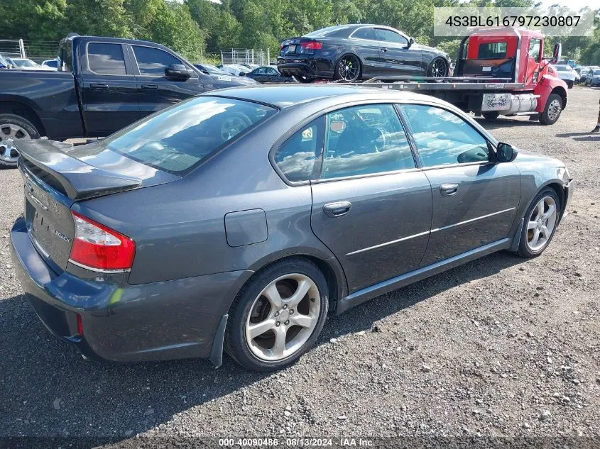 2009 Subaru Legacy 2.5I VIN: 4S3BL616797230807 Lot: 40090486