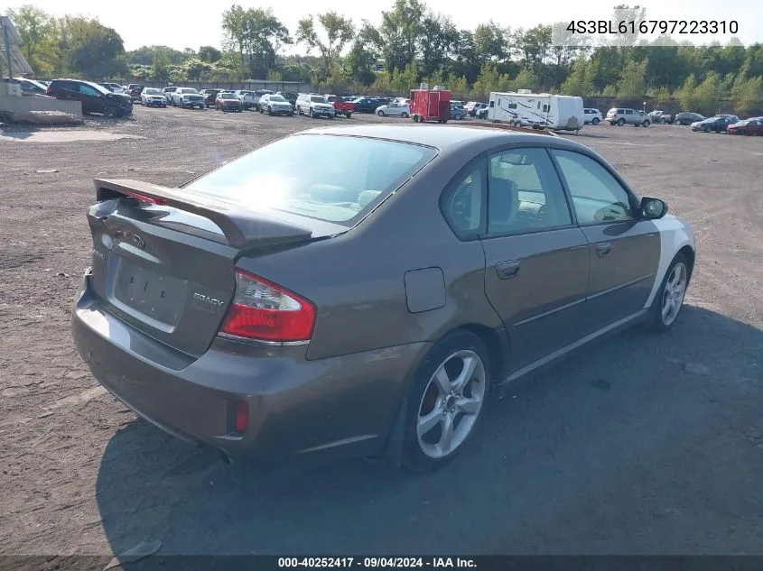 4S3BL616797223310 2009 Subaru Legacy 2.5I