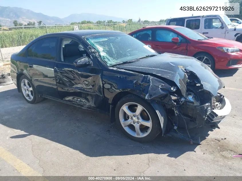 4S3BL626297219826 2009 Subaru Legacy 2.5I Limited