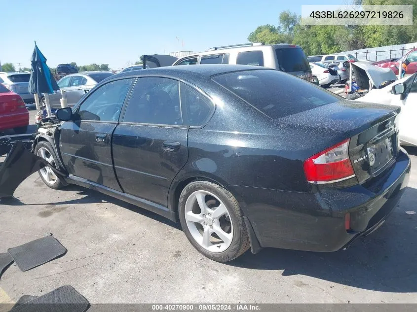 2009 Subaru Legacy 2.5I Limited VIN: 4S3BL626297219826 Lot: 40270900