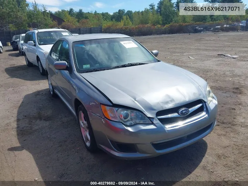 2009 Subaru Legacy 2.5I VIN: 4S3BL616X96217071 Lot: 40279882