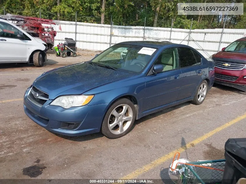 2009 Subaru Legacy 2.5I VIN: 4S3BL616597227369 Lot: 40331244