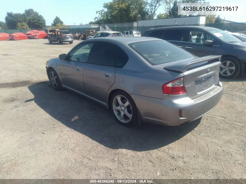 2009 Subaru Legacy 2.5I VIN: 4S3BL616297219617 Lot: 40348240