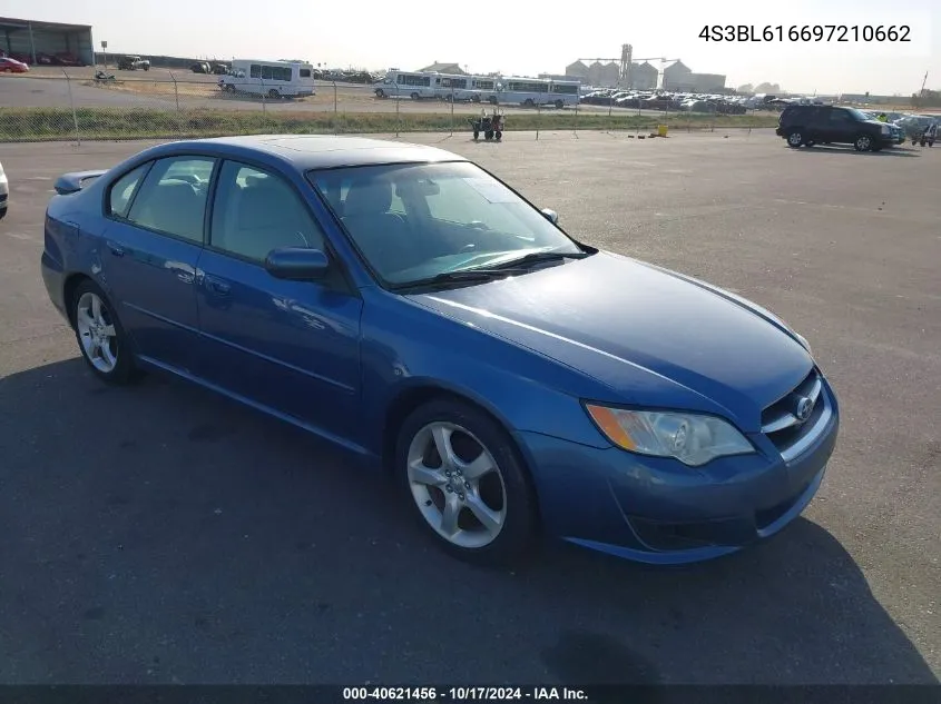 2009 Subaru Legacy 2.5I VIN: 4S3BL616697210662 Lot: 40621456