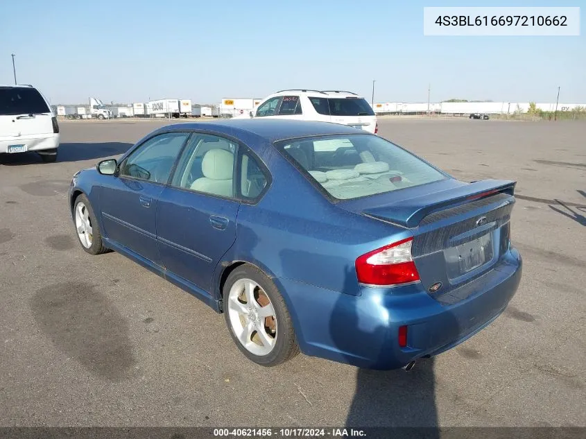 2009 Subaru Legacy 2.5I VIN: 4S3BL616697210662 Lot: 40621456