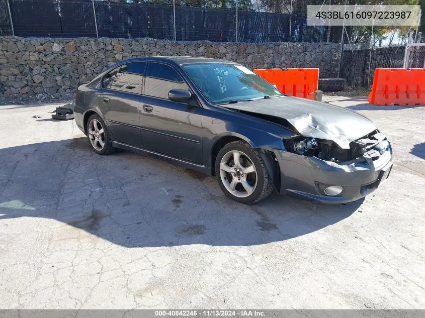 2009 Subaru Legacy 2.5I VIN: 4S3BL616097223987 Lot: 40842246