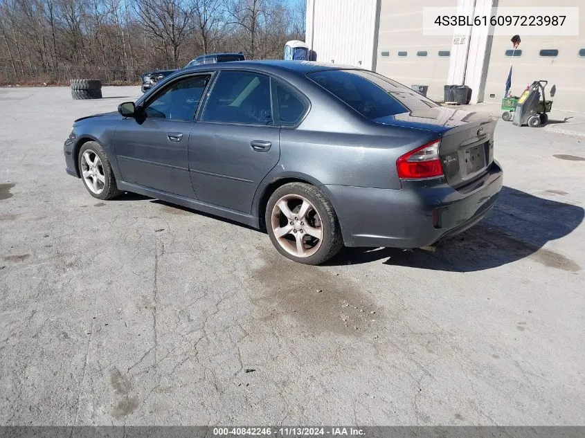 2009 Subaru Legacy 2.5I VIN: 4S3BL616097223987 Lot: 40842246