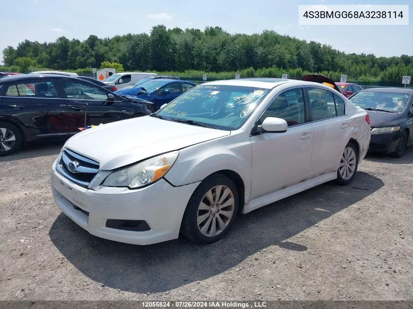 2010 Subaru Legacy 2.5I Premium VIN: 4S3BMGG68A3238114 Lot: 12055824