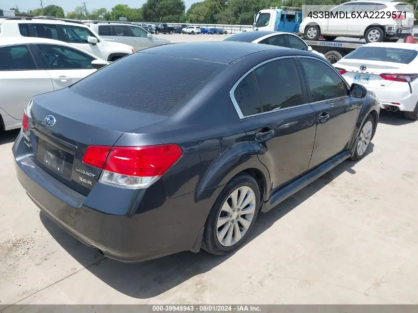 2010 Subaru Legacy 3.6R Limited VIN: 4S3BMDL6XA2229571 Lot: 39949943