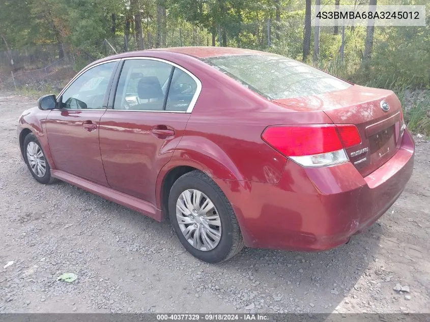 2010 Subaru Legacy 2.5I (Cvt) VIN: 4S3BMBA68A3245012 Lot: 40377329