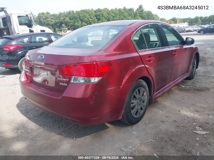 2010 Subaru Legacy 2.5I (Cvt) VIN: 4S3BMBA68A3245012 Lot: 40377329