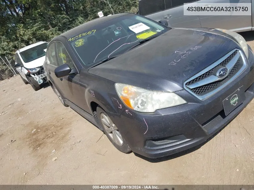 2010 Subaru Legacy 2.5I Premium VIN: 4S3BMCC60A3215750 Lot: 40387009