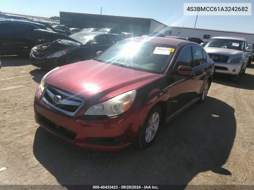 2010 Subaru Legacy 2.5I Premium VIN: 4S3BMCC61A3242682 Lot: 40433423