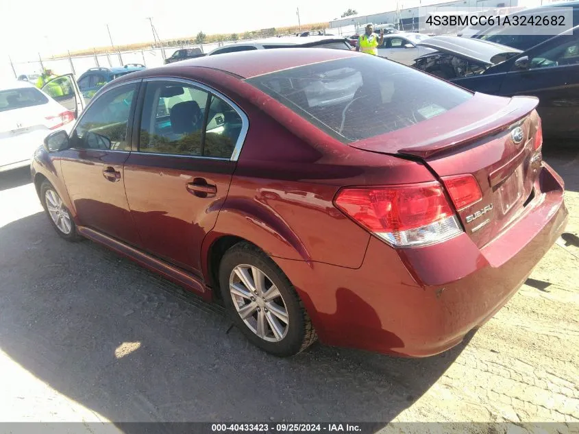 2010 Subaru Legacy 2.5I Premium VIN: 4S3BMCC61A3242682 Lot: 40433423