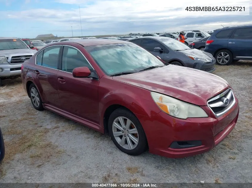 2010 Subaru Legacy 2.5I Premium VIN: 4S3BMBB65A3225721 Lot: 40477866