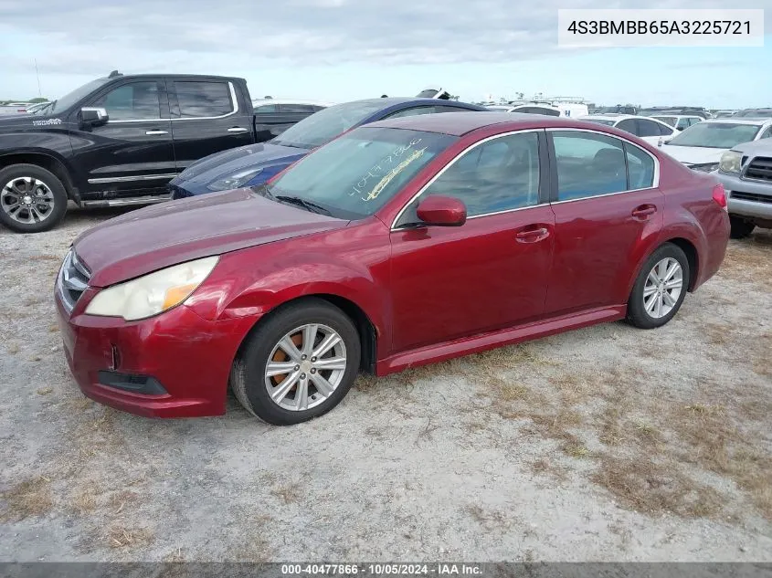 2010 Subaru Legacy 2.5I Premium VIN: 4S3BMBB65A3225721 Lot: 40477866