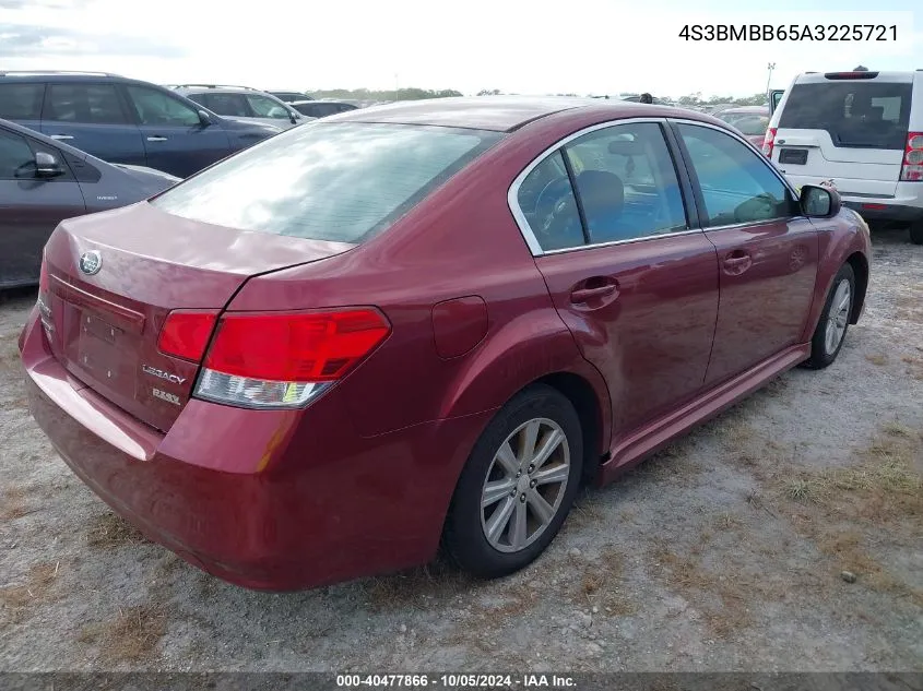 2010 Subaru Legacy 2.5I Premium VIN: 4S3BMBB65A3225721 Lot: 40477866