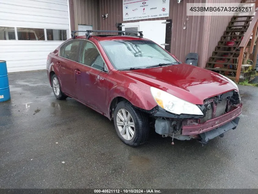 2010 Subaru Legacy 2.5I Premium VIN: 4S3BMBG67A3225261 Lot: 40521112