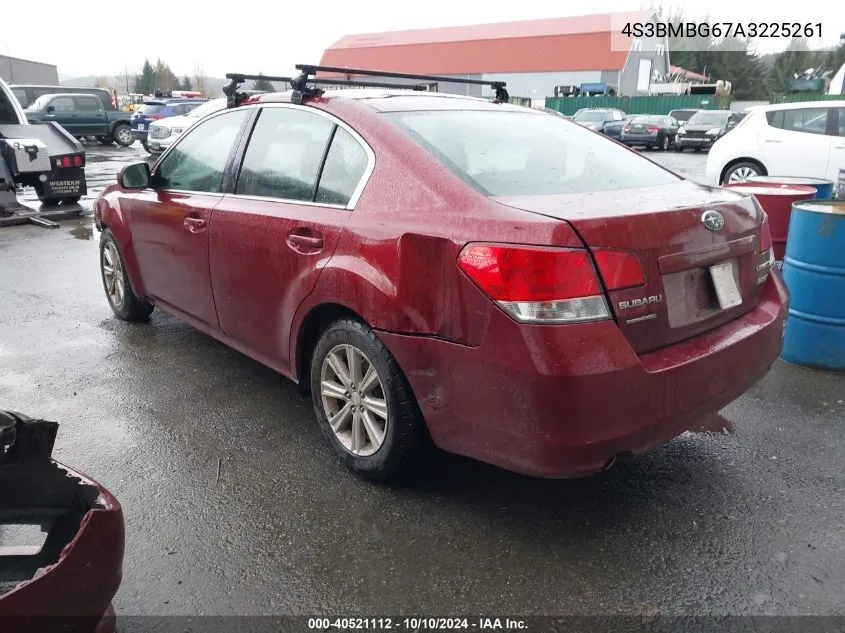 2010 Subaru Legacy 2.5I Premium VIN: 4S3BMBG67A3225261 Lot: 40521112