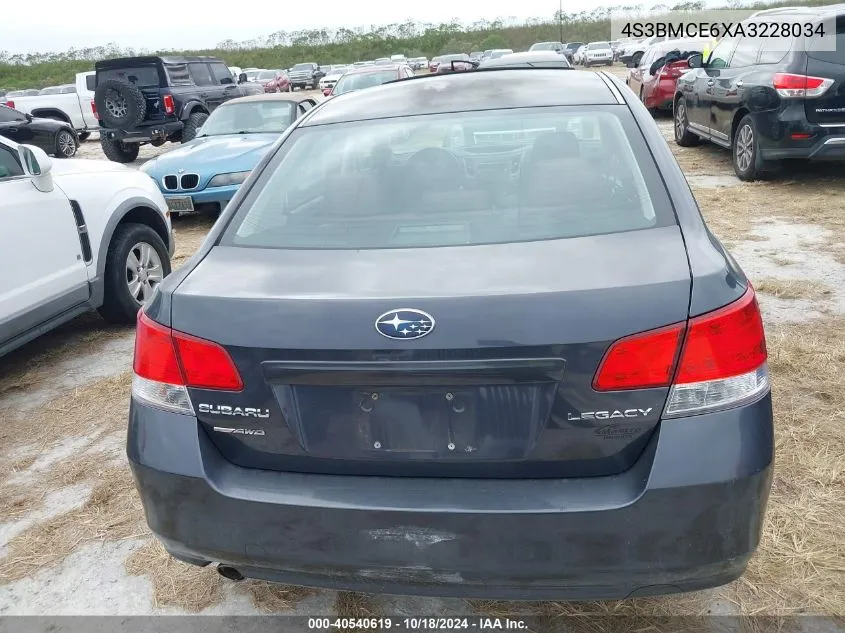 2010 Subaru Legacy 2.5I Premium VIN: 4S3BMCE6XA3228034 Lot: 40540619