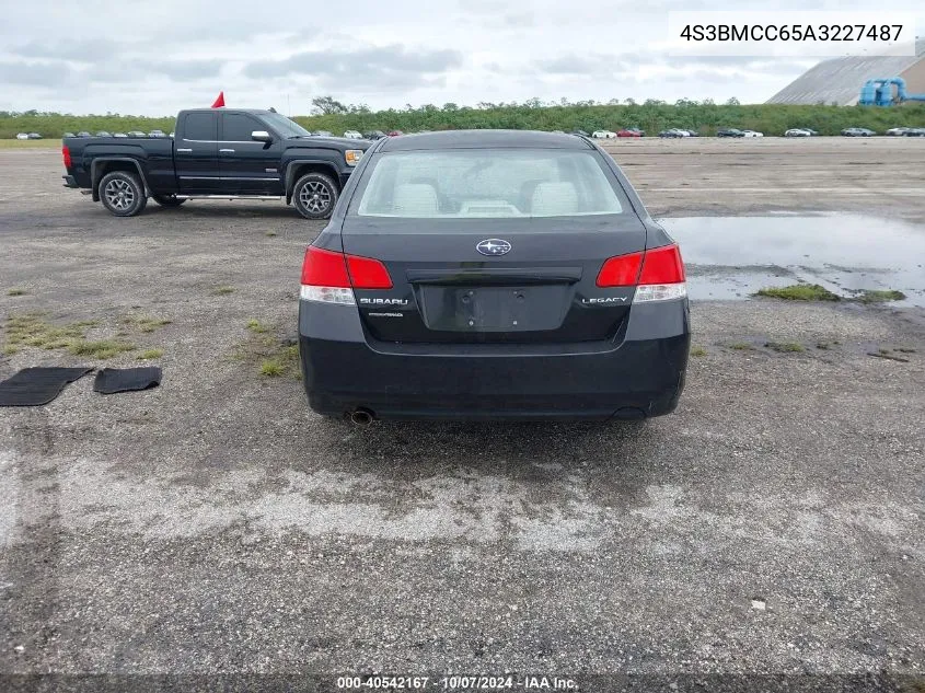 2010 Subaru Legacy 2.5I Premium VIN: 4S3BMCC65A3227487 Lot: 40542167