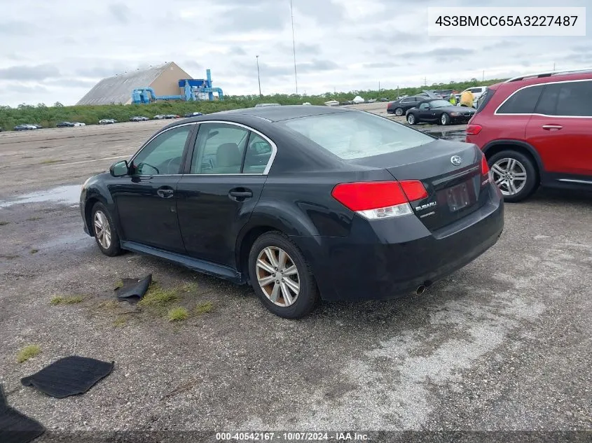 2010 Subaru Legacy 2.5I Premium VIN: 4S3BMCC65A3227487 Lot: 40542167