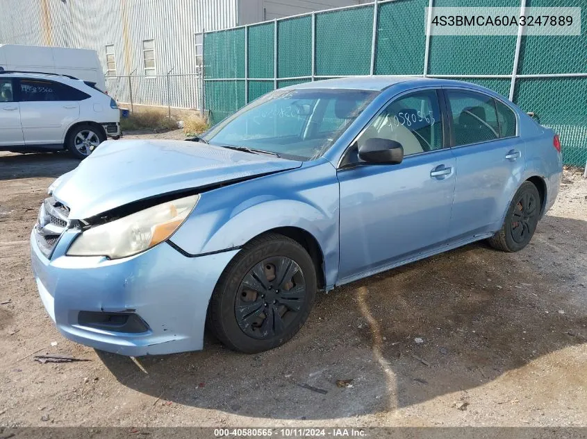 2010 Subaru Legacy 2.5I VIN: 4S3BMCA60A3247889 Lot: 40580565